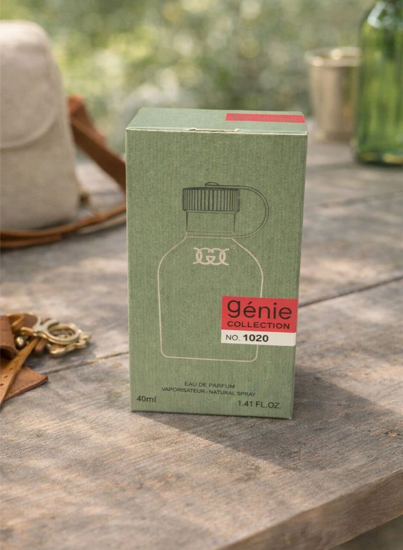 عطر أو دو بارفان طويل الثبات 40 مل للرجال | جيني كولكشن رقم 1020 | بخاخ طبيعي فابوريساتور | عطر رجالي فاخر للاستخدام اليومي والمسائي